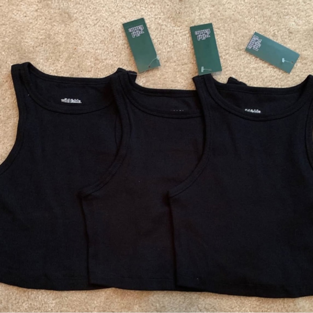 Wild Fable Black Sleeveless Tops Trio